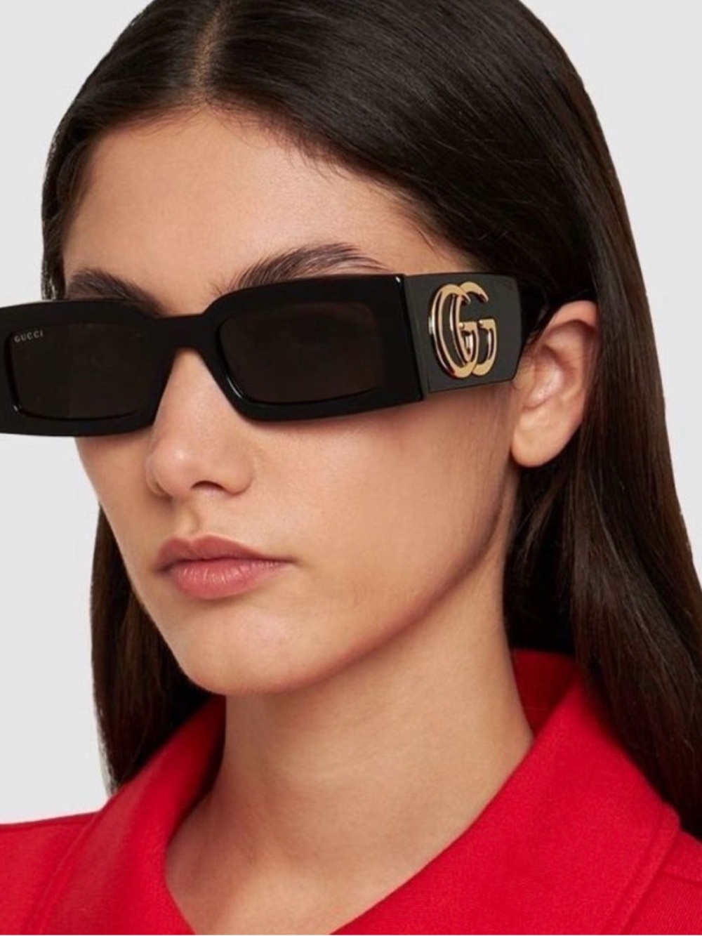 Gucci GG1425S 003 Gucci Generation 53MM Rectangular Sunglasses Havana Grey